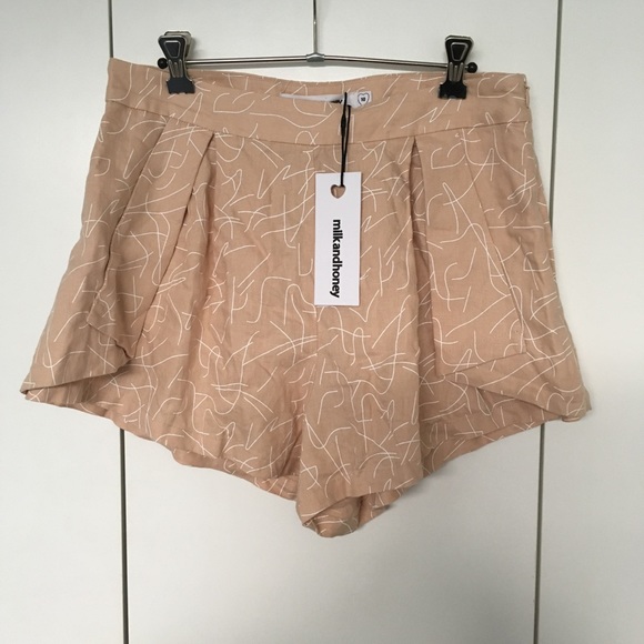 Milk and Honey Pants - Milk & Honey Shorts Linen Size 10 BRAND NEW Myer